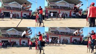 8 feet Spear kick Challenge between our Sumi  Youth in the name of Ahuna Fests  || Akibo Achumi