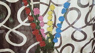 Best out of waste flower making ideas... easy flower making 