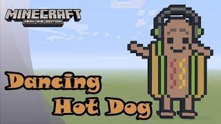 Minecraft: Pixel Art Tutorial and Showcase: Dancing Hot Dog (Snapchat Filter)