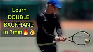 Learn the Double Backhand in 3 minutes ️