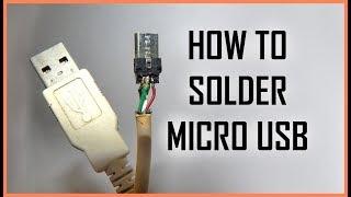 How to Solder Male Micro Usb Connector