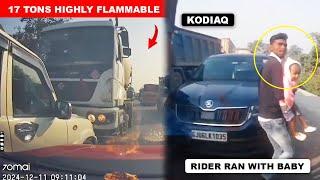 Drunk Tanker Driver Hits Scorpio, Nexon, kodiaq & Bike while Driving on the Wrong Side