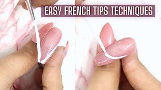 V-Tip French Nails | French Nail Art With Gel Polish | French Tip Nails Tutorial