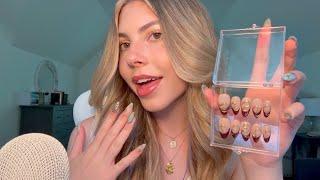 ASMR Nail Application & Triggers (mic scratching, tapping, rambles)