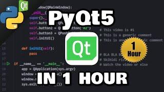 Learn Python PyQt5 in 1 hour!  (2024)