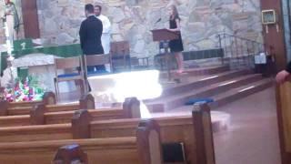 Alyssa Sings the Ave Maria at a wedding at Maria Regina in Seaford