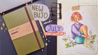 Starting New Bullet JournalDrawing Anime  Plan with me • July 2021 simple bullet journal setup