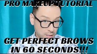 Simple and Easy Perfect Brows in 60 seconds! Tutorial | Pt. 5 of 5 Part Series - mathias4makeup