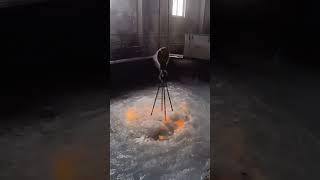 5000 degree hight temperature#iron road High temperature boiling point #crazy #scienceexperiment#