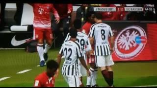 EINTRACHT FRANKFURT VS FC BAYERN MUNICH 2-2 RED CARD SZABOLCS HUSZTI BUNDESLIGA 2016/17 15.10.2016