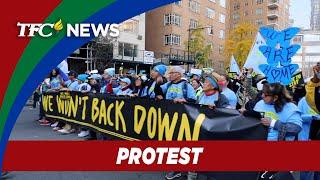 Fil-Am activists protest Trump's plan to deport millions of immigrants | TFC News New York, USA