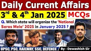 3rd & 4th January 2025 | Daily Current Affair | January Daily Current Affair | Current affair 2025