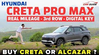 Hyundai Alcazar Drive Review - Creta Pro Max  Mileage - 3rd Row - Price | XUV700 & Safari Rival