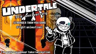 Undertale 9th Anniv Stronger Than You Sans [Fight Animation]