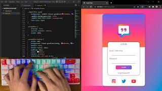 ASMR Programming - Coding Modern Login Form - No Talking