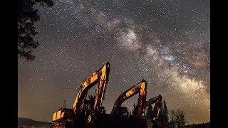 Milky Way Excavator Timelapse - GoPro Hero 6 Black 4k