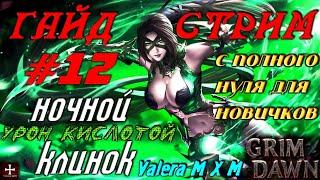 Ночной клинок | самый мобильный кислотный билд | стрим гайд №12 | патч 1.1.9.6 | Grim Dawn