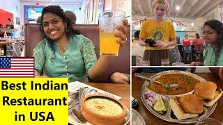 அமெரிக்காவின் Best INDIAN சாப்பாடு ~Lunch at this best restaurant in USA ~Family Traveler VLOG