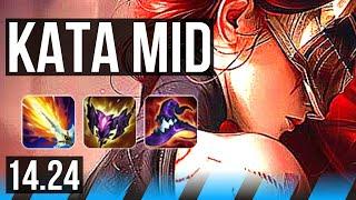 KATARINA vs RYZE (MID) | 1800+ games, Dominating | KR Master | 14.24