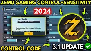 Zemu Gaming 2024 New 3.1 Sensitivity Settings/ Zemu Gaming Best Control Bgmi/Pubg Mobile