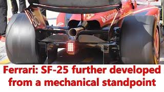 F1, Ferrari SF-25: updates on shifting mechanical grip to the rear end amid impact on car’s dynamics