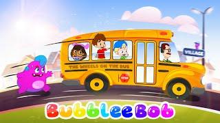 Wheels on the Bus | Nursery Rhymes with Lyrics & Simple Kids Songs. Funny children's cartoon