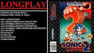 Sonic the Hedgehog 2 [Rev 00/USA] (Sega Genesis) - (Longplay - Sonic & Tails | 100% Completion)