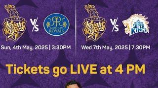 KKR vs CSK Tickets LIVE BOOK NOW from BOOKMYSHOW