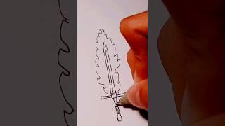 Drawing a Flaming Long Sword!              #drawings #sketching