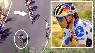 Teammate DROPS Primoz Roglic on Steep Hazallanas | Vuelta a Espana 2024 Stage 9