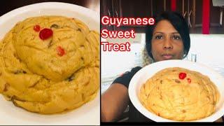 TRADITIONAL GUYANESE SIRNEE/HALWA WITH CHERRIES, RAISINS, NUTS AND EGGS