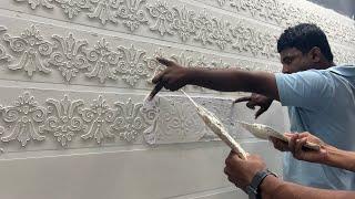 3MM Foam Stencil Wall Texture Design | Wall Texture Painting Design Ideas