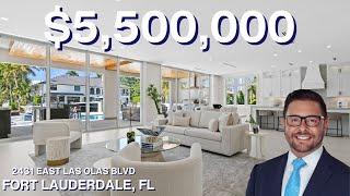 South Florida Luxury Waterfront Homes For Sale: 2024 BRAND NEW WATERFRONT LAS OLAS ESTATE HOME