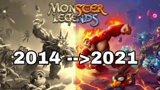 Monster legends evolution (2014 - 2021)