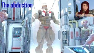 female muscle animation / The abduction / 3d girl muscle