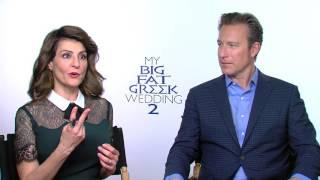 My Big Fat Greek Wedding 2: Nia Vardalos & John Corbett Official Movie Interview | ScreenSlam