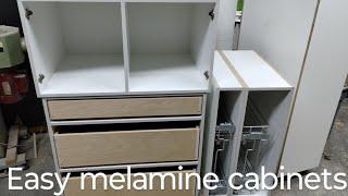 The easiest  melamine cabinets to make hand down.