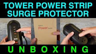 Unboxing Power Strip Tower Surge Protector 15 Outlets 4 USB Ports by BEVA