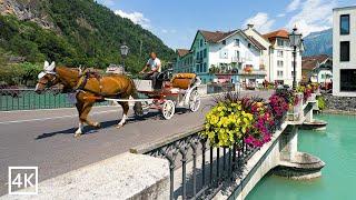 Interlaken Switzerland  The Most Beautiful Town Between Swiss Lakes Thun and Brienz 4K