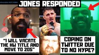 Jon Jones RESPONDED? "I Will Vacate My Title" DUCKING Aspinall Again & PANICKING Before UFC 309