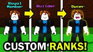 CLAIM CUSTOM RANKS in Build a boat for Treasure ROBLOX