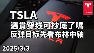 美股 特斯拉(TSLA) 遇贯穿线可抄底了吗？反弹目标先看布林中轴