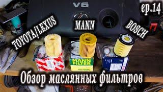 Сравнение масляных фильтров TOYOTA, MANN, BOSCH.