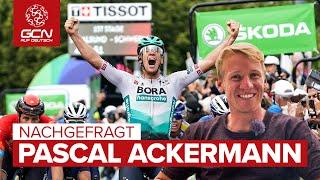 Ich hätte da mal eine Frage…beim besten deutschen Sprinter Pascal Ackermann