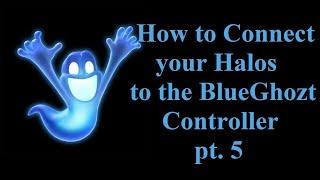 How to connect 4 halos to the Blue Ghozt control box