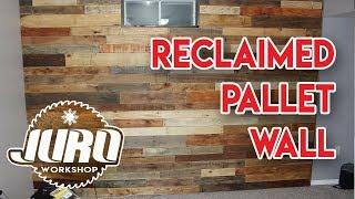 easy to make DIY reclaimed pallet wood wall - JURO Workshop