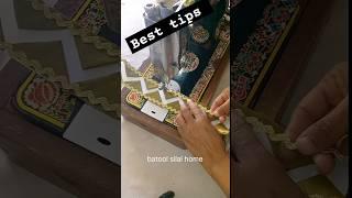bahzo tips zig zig lace ke sath#siwing #fashion #stitching #batool silai home