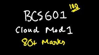 CLOUD COMPUTING MODULE 1 BCS601 | 22 Scheme VTU 6th SEM CSE