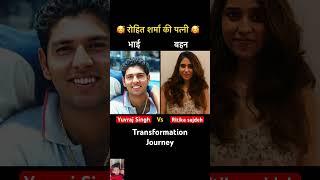 Yuvraj Singh vs Ritika sajdeh age transformation journey//#yuvrajsingh #ipl #rohitsharma #shorts