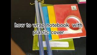 how to wrap notebook with plastic cover @xierraspocket